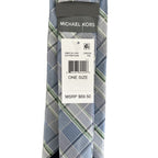 Michael Kors Necktie 3" Green Sutton Plaid Standard Length Silk Blend