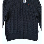 Polo Ralph Lauren Cable-Knit Sweater Men's 2XB Big & Tall Cotton Dark Blue
