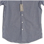 Michael Kors Men's Small Slim Fit Short Sleeve Polo Shirt Blue Gingham