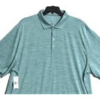 Johnnie-O Polo Shirt Men's 4XLT Big & Tall Short Sleeve Stretch Blue Stripe