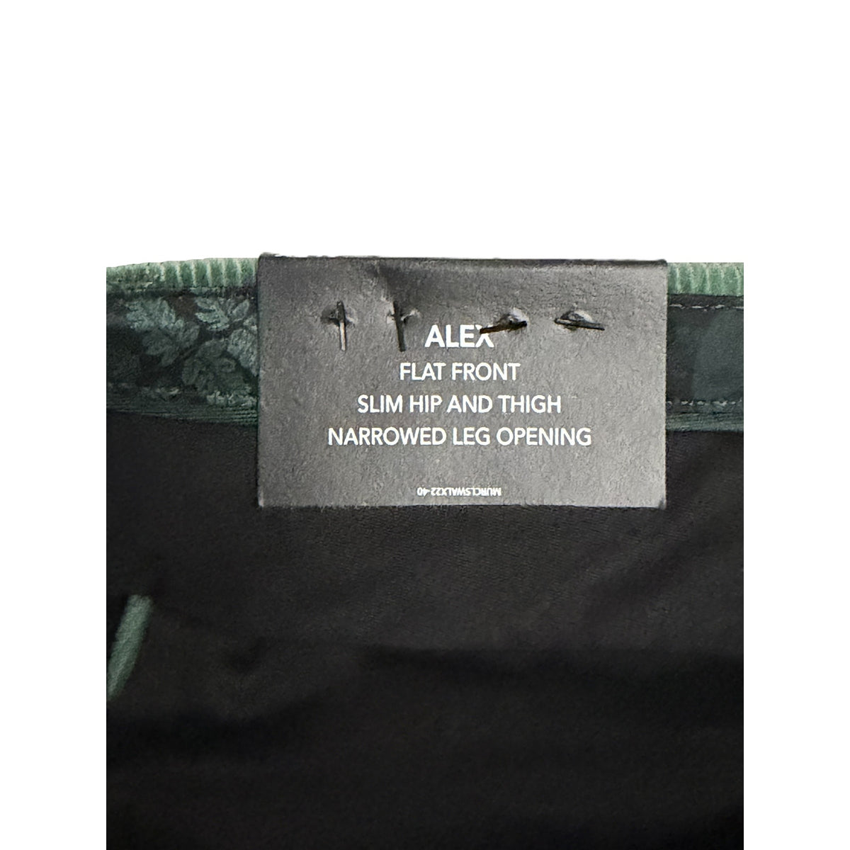 Murano Corduroy Pants Men's 29"x30" Alex Fit Stretch Fabric Pine Green