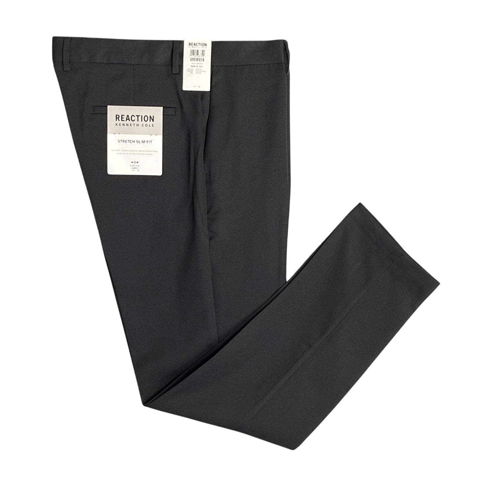 Kenneth Cole Reaction Pants Men's 34x32 Slim Fit Trousers Stretch Charcoal