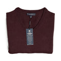 Hart Schaffner Marx Sweater Men's 3XB Big & Tall V-Neck Merino Wool Merlot NWT
