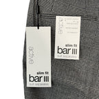 Bar III Dress Pant Men's 30"x30" Slim Fit Wool Blend Black/White Plaid