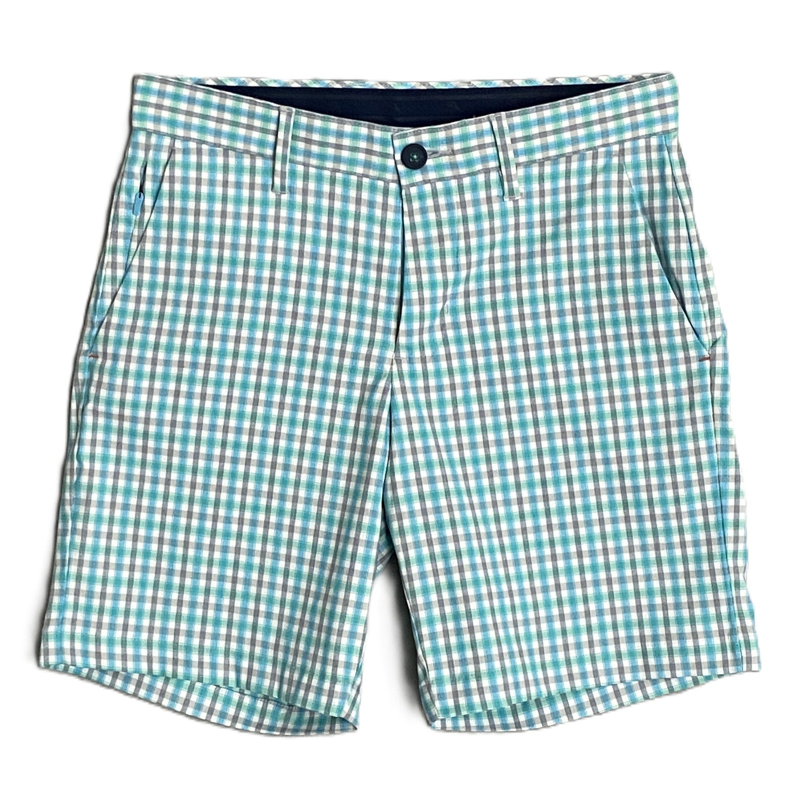 Tommy Bahama Men's 28x8 Island Zone Shorts Blue Gray White Check