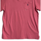 Polo Ralph Lauren Shirt Men's Medium Buttonless Polo Cotton Linen Blend Red