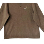 Polo Ralph Lauren Quarter-Zip Men's XXL Mock Neck Cotton Knit Pullover Brown