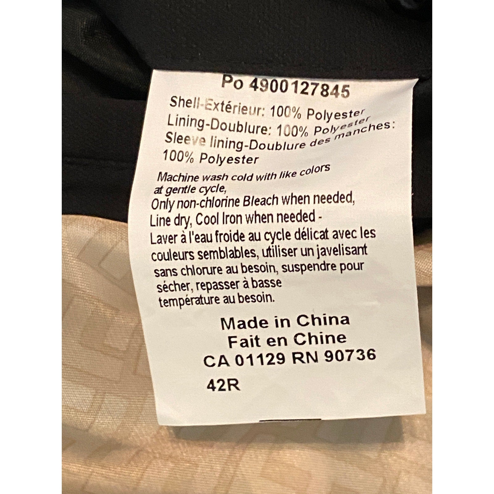 Tommy Hilfiger Men's 42 Regular Double-Breasted Belted Trench Coat Black