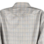 Calvin Klein Dress Shirt Men's Large Extra-Slim Fit Stain Shield Coral Plaid