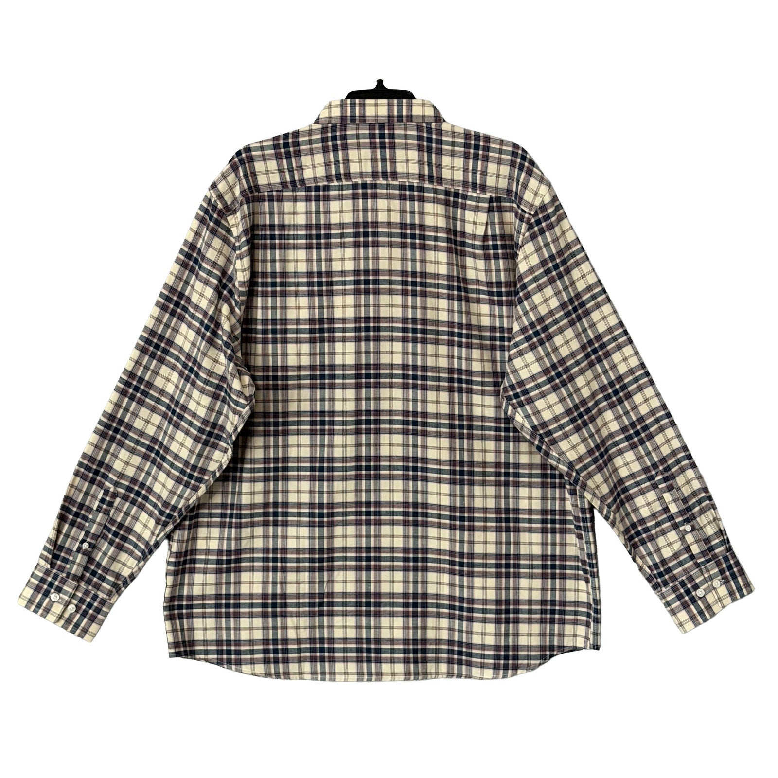 Psycho Bunny Flannel Shirt Men's XXL Plaid Long Sleeve Brown Plaid