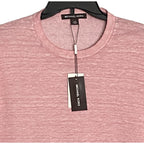 Michael Kors T-Shirt Men's Large Long Sleeve Crew Neck Linen Dusty Rose