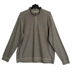 Tommy Bahama Half-Zip Men's 2XLT Big & Tall Montego Bay Sweatshirt Shadow