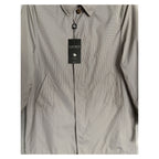 Lauren Ralph Lauren Coat Men's 38R Raincoat Stanza Cream Brown Houndstooth