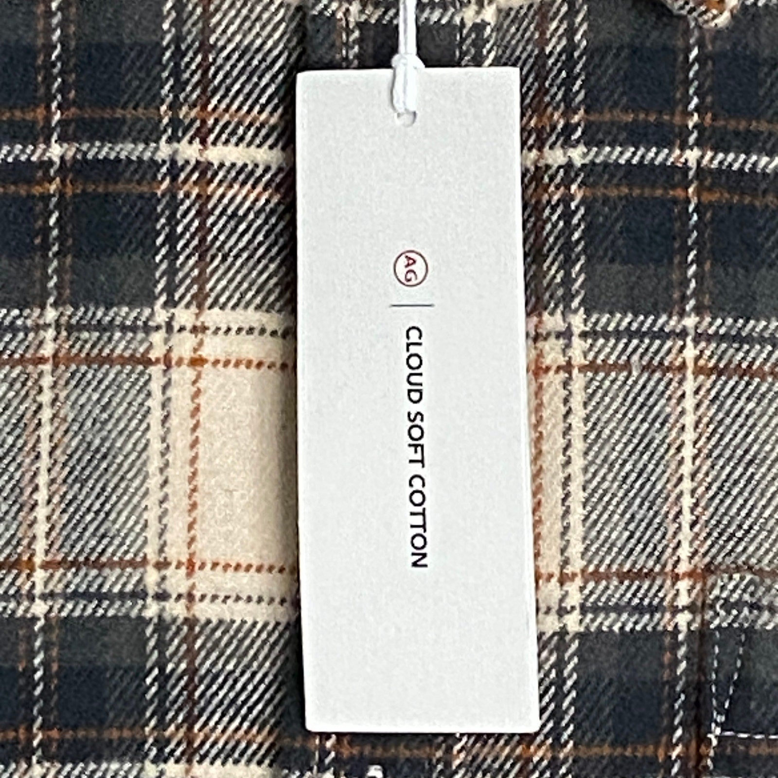 AG Los Angeles Men's Large "Aiden" Flannel Shirt Classic Fit Plaid