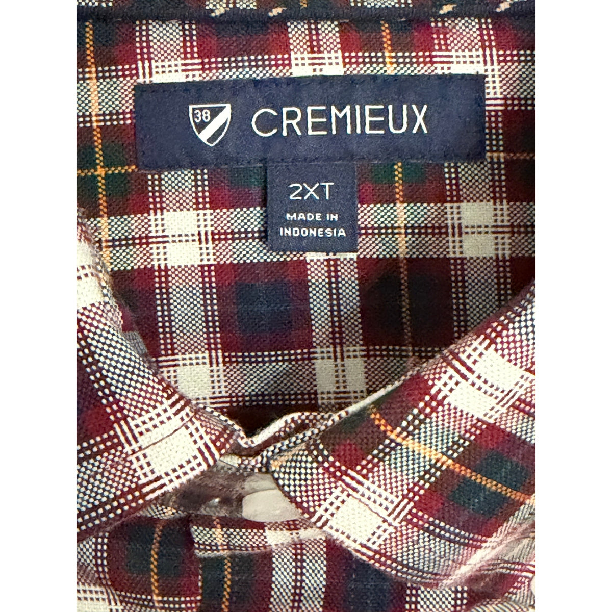 Daniel Cremieux Dress Shirt Men's 2XT Big & Tall Button-Down Stretch Plaid