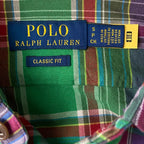 Polo Ralph Lauren Shirt Men's Small Classic Fit Long Sleeve Purple/Green Plaid