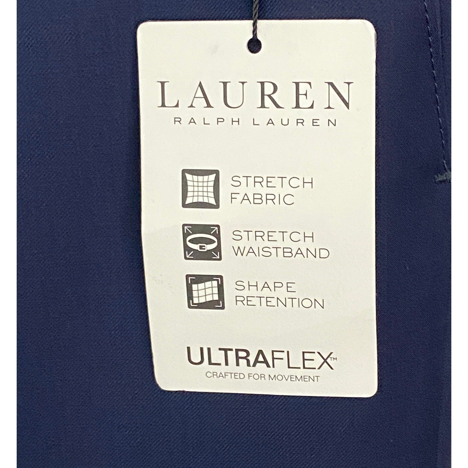 Lauren Ralph Lauren Suit Pant Men's 44x32 Classic Fit Ultraflex Solid Navy