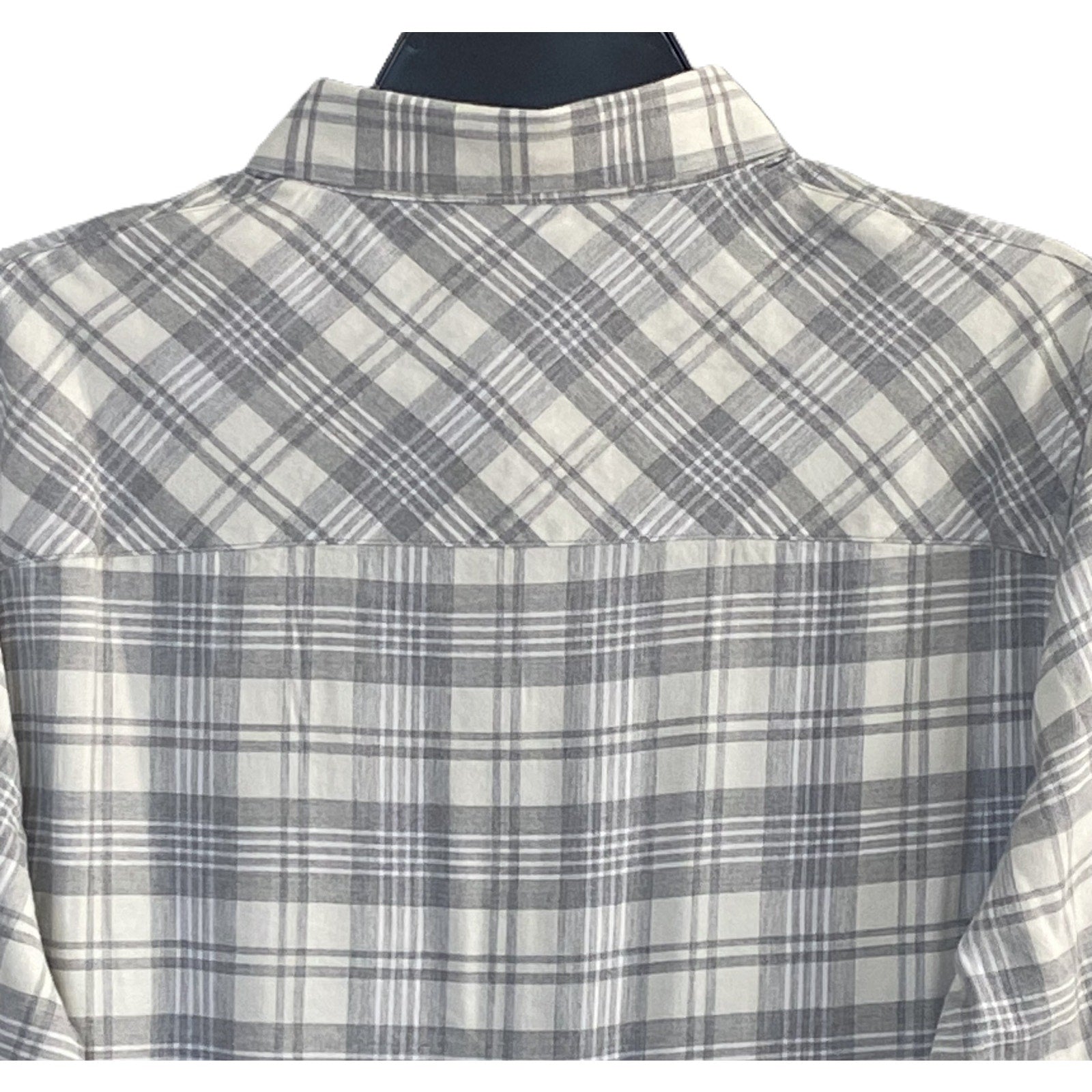 Travis Mathew Shirt Men's Small Cloud Collection Flannel Shirt Gray Plaid
