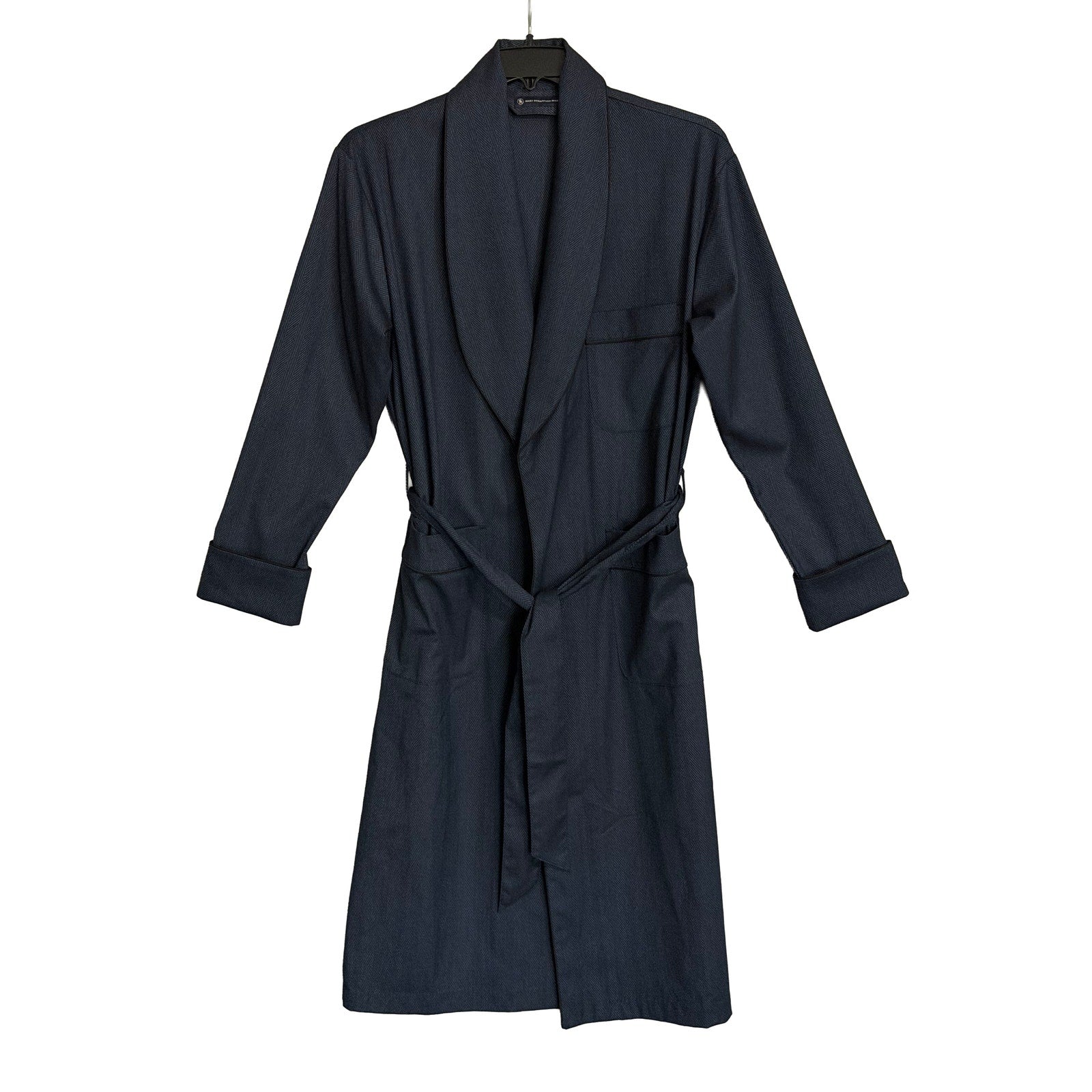 Hart Schaffner Marx Robe Men's Small/Medium Shawl Collar Long Sleeve Blue