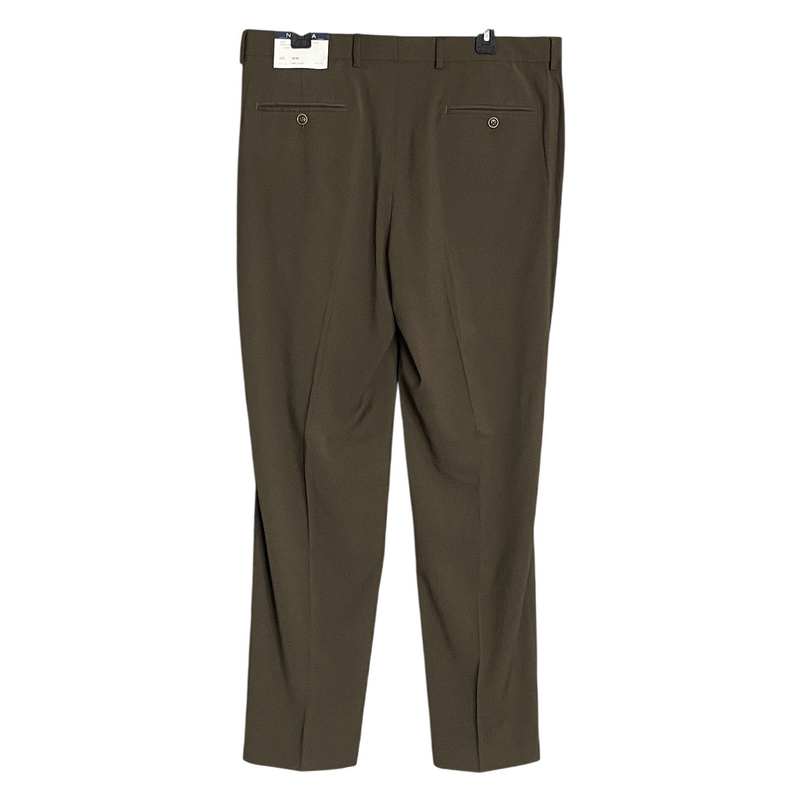 Nautica Men's Suit 40L 36W 2-Piece Suit Modern Fit Gaff Active Stretch Olive