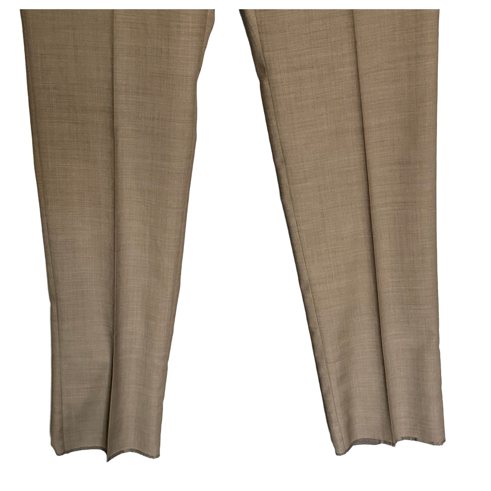 Daniel Cremieux Dress Pant Men's 44L Traveler Raw Hem Comfort Waist Tan
