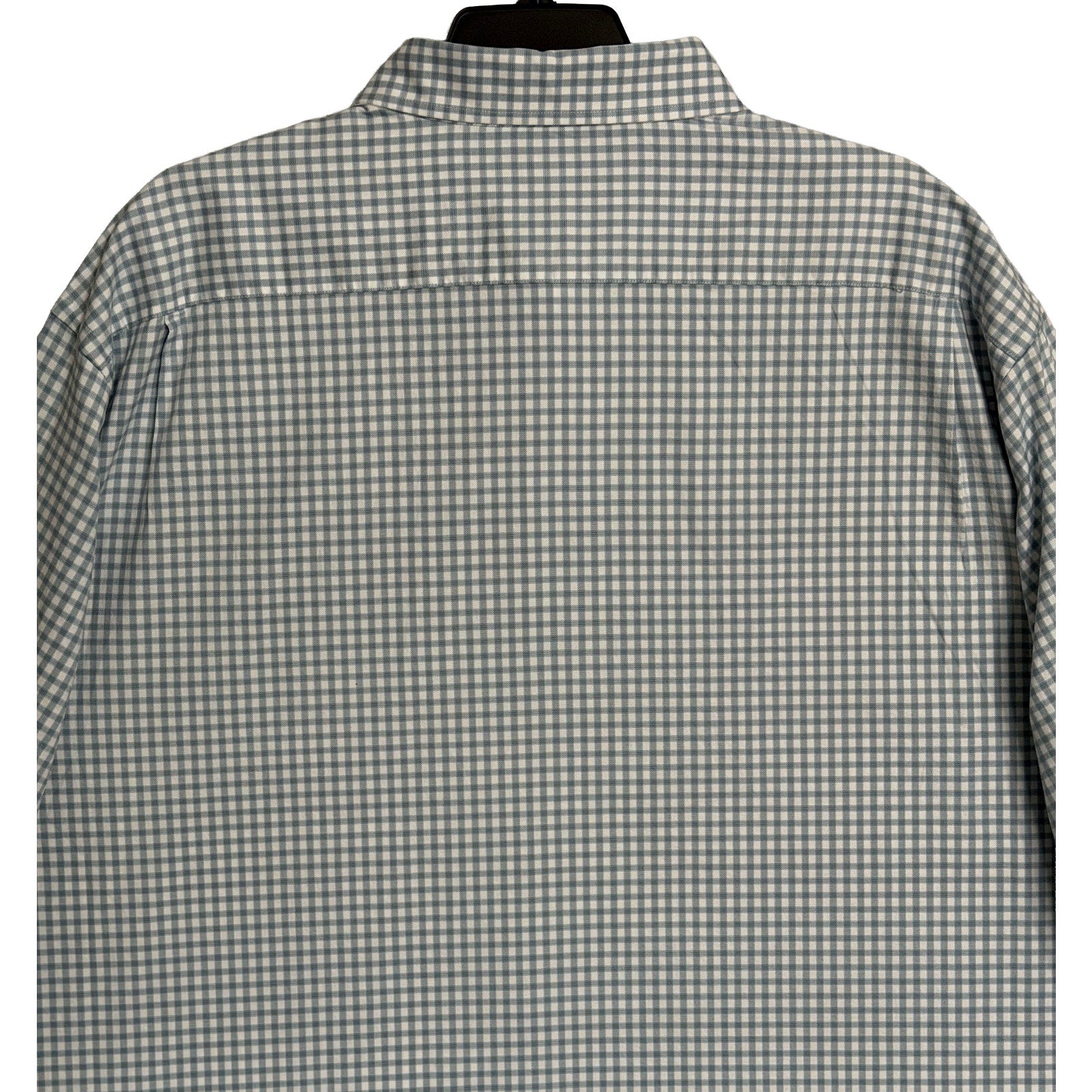 Daniel Cremieux Oxford Shirt Men's 4XB Big & Tall Button-Down Stretch Stone Blue Gingham