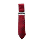 Club Room Necktie 3" Bowie Neat Red Geo Standard Length