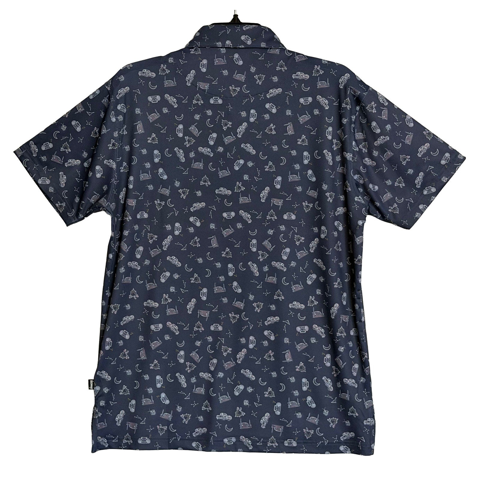 Breezy Polo Shirt Men's Small "The Kick Back Polo" Short Sleeve Stretch Navy