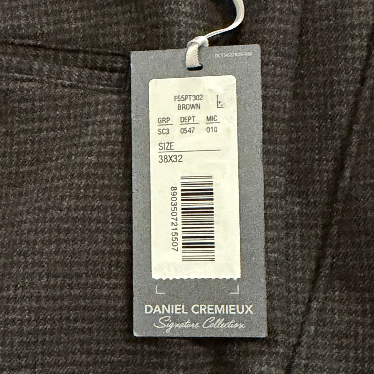 Daniel Cremieux Dress Pants Men's 38"x32" Signature Collection Brown Check