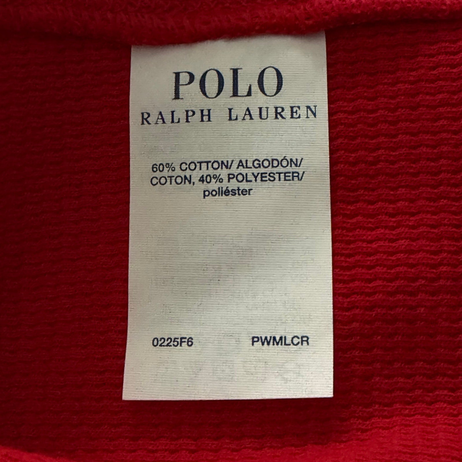 Polo Ralph Lauren Sleepwear Men's XL Crew Neck Long Sleeve Shirt Red Blue