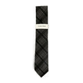 Calvin Klein Necktie Silk Blend Classic Width and Length Black & Gray Stripe