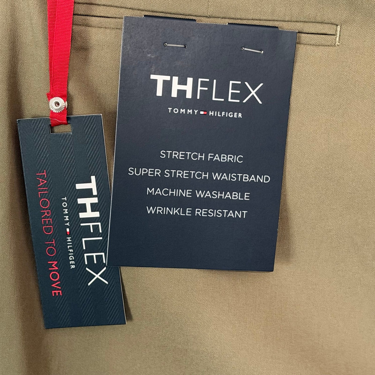 Tommy Hilfiger Dress Pants Men's 46"x30" THFlex Tate Stretch Waistband Sage
