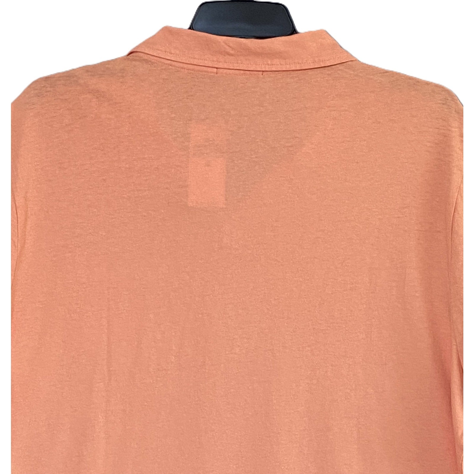 Polo Ralph Lauren Shirt Men's Large Buttonless Polo Cotton Linen Blend Pink NEW