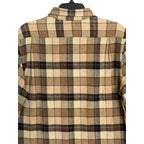 The Normal Brand Shirt Men's Medium Long Sleeve Soft Flannel Mink Plaid