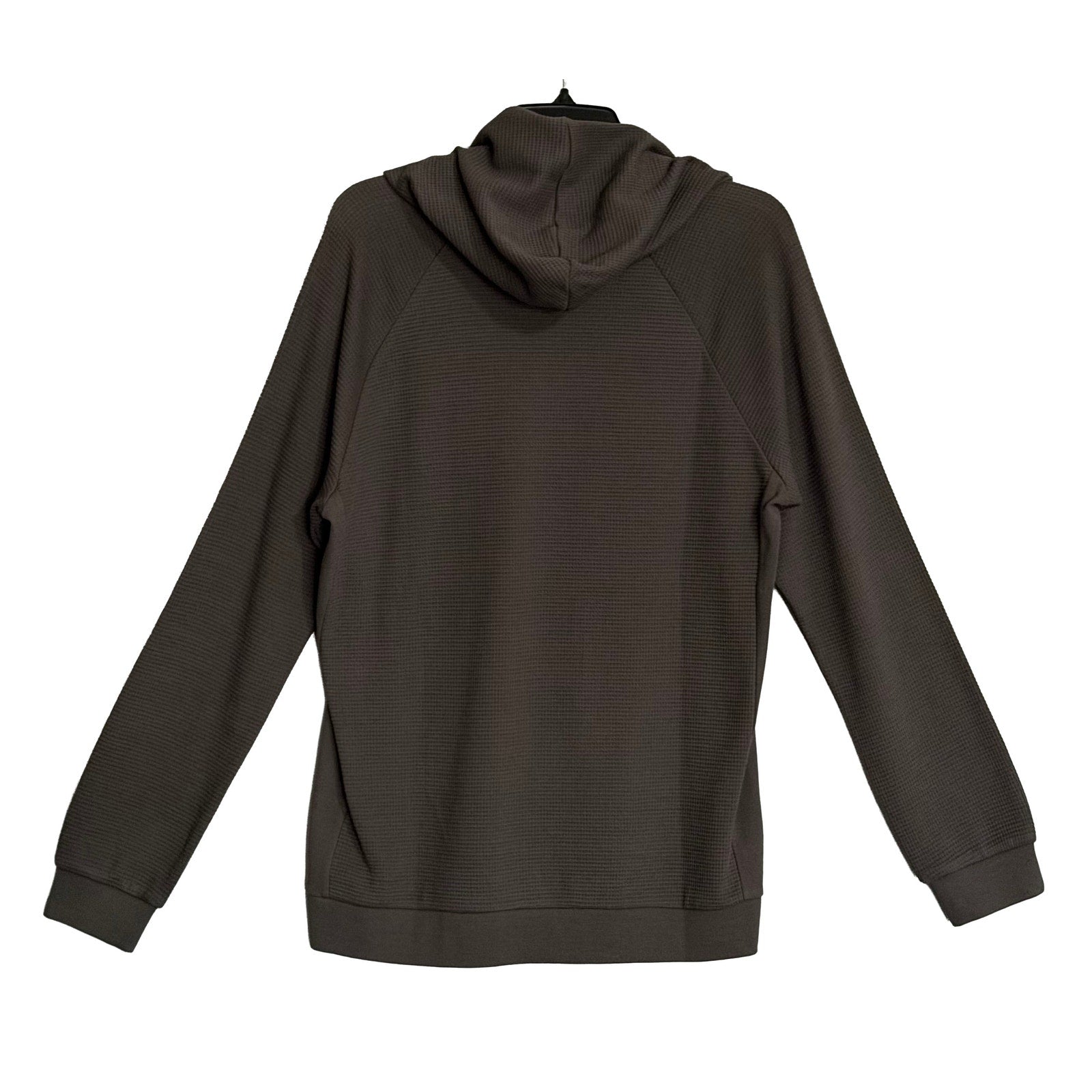 BFD Malibu Hoodie Men's Small Waffle Thermal Long Sleeve Hoodie Carbon