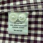 Mizzen+Main Shirt Men's XXL Leeward Trim Fit Long Slv Eggplant Crew Gingham