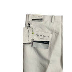 Perry Ellis Portfolio Pants Men's 30"x30" Modern Fit Linen Blend Solid White