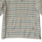 Tommy Bahama Shirt Men's Small Castelo Baja Linen Multicolor Stripe Hooded