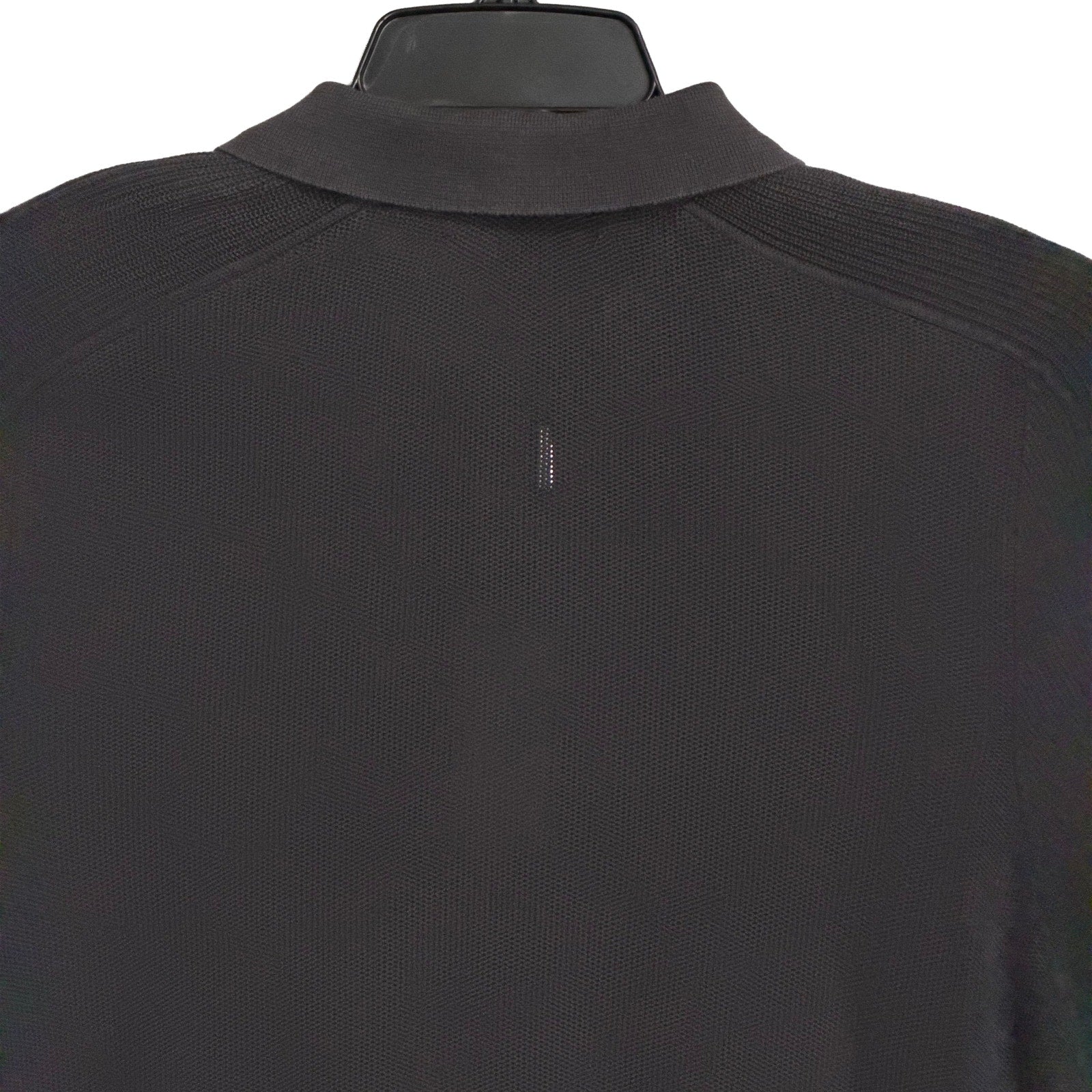 Michael Kors Polo Shirt Men's Large Short Sleeve Knit Cotton Black