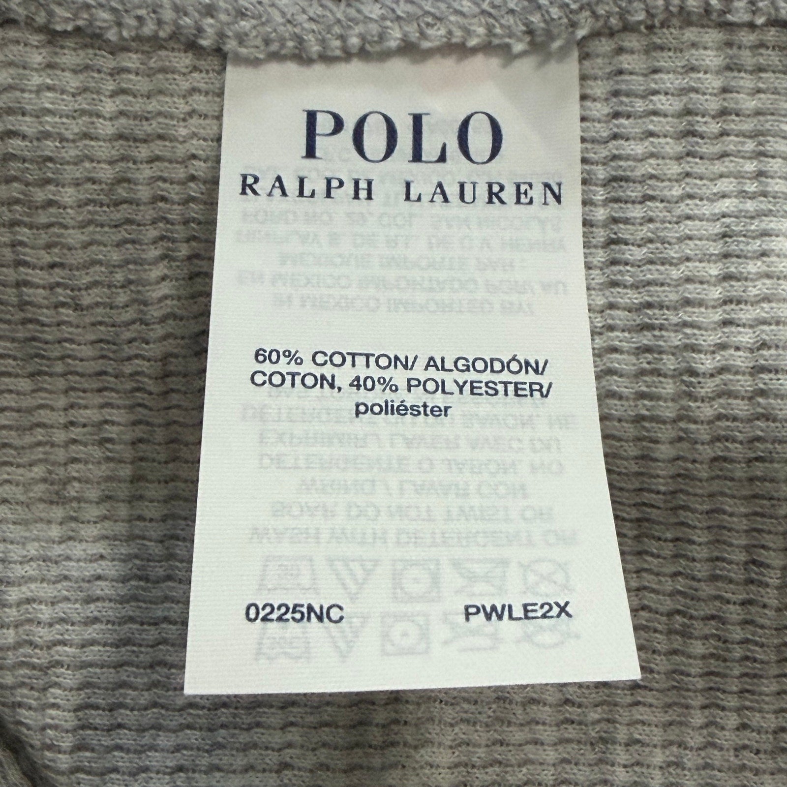 Polo Ralph Lauren Sleepwear Men's 3X Crew Neck Long Sleeve Knit Shirt Grey