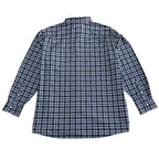 Daniel Cremieux Dress Shirt Men's 4XB Big & Tall Button-Down Stretch Dark Navy Plaid