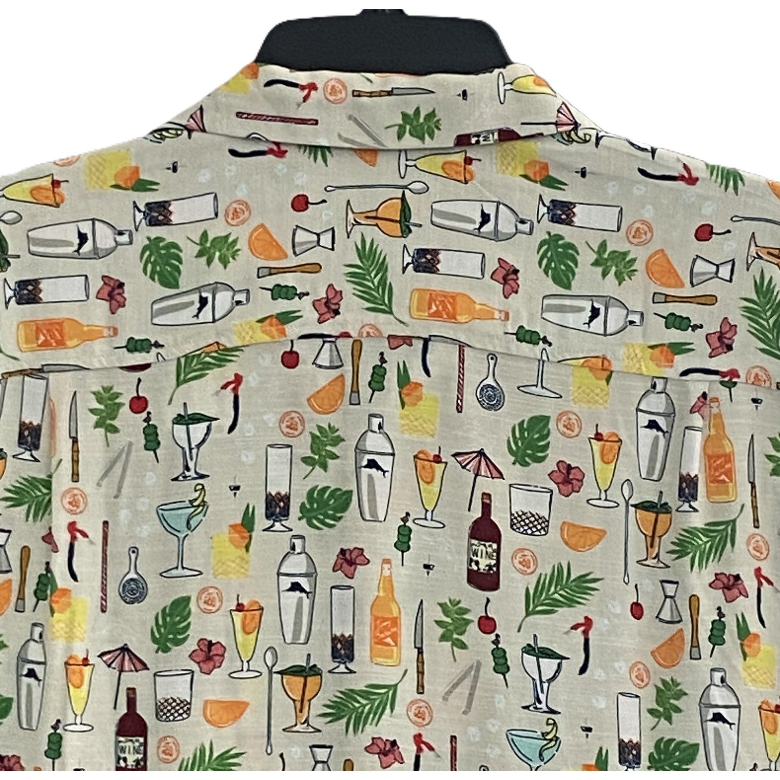 Tommy Bahama Shirt "The Veracruz Cay Lemon Lounge" Men's XXL Foggy Dew