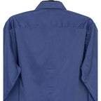 Lucky Brand Men's 15-15.5 34/35 Slim Fit Dress Shirt Blue Geo Print Stretch