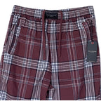 Ted Baker Sleep Pant Men's Small Woven Cotton Drawstring Pockets Red Plaid