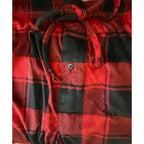 Hanes Fleece Sleep Pant Men's XL Drawstring Pockets Red Buffalo Check
