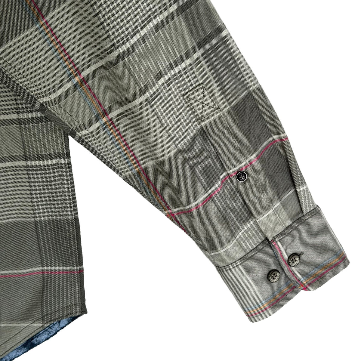 Tommy Bahama Shirt Men's Large Canyon Beach Flannel Smoke Grey Plaid