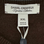 Daniel Cremieux Sweater Vest Men's XXL Supima Cotton Cashmere Blend Brown