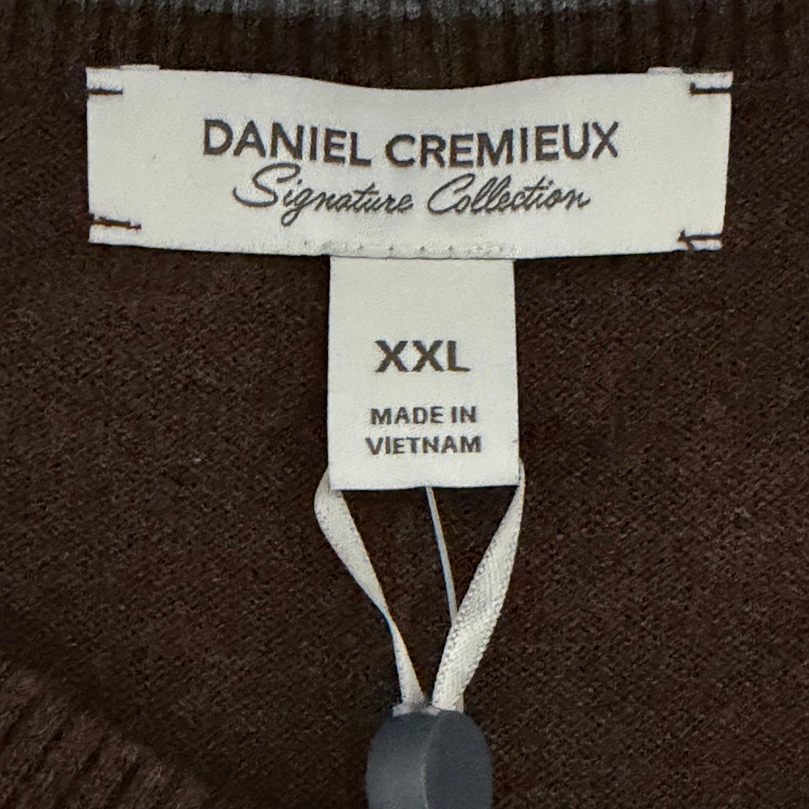 Daniel Cremieux Sweater Vest Men's XXL Supima Cotton Cashmere Blend Brown