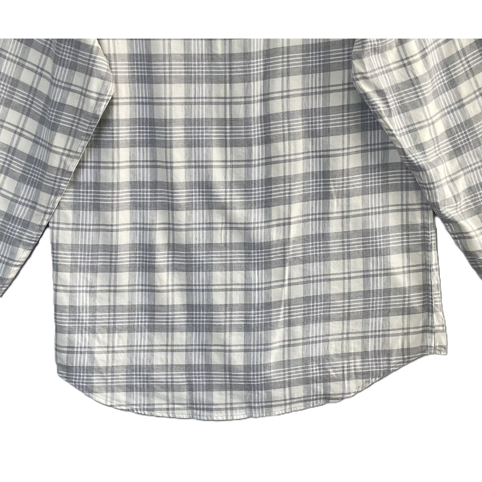 Travis Mathew Shirt Men's Small Cloud Collection Flannel Shirt Gray Plaid