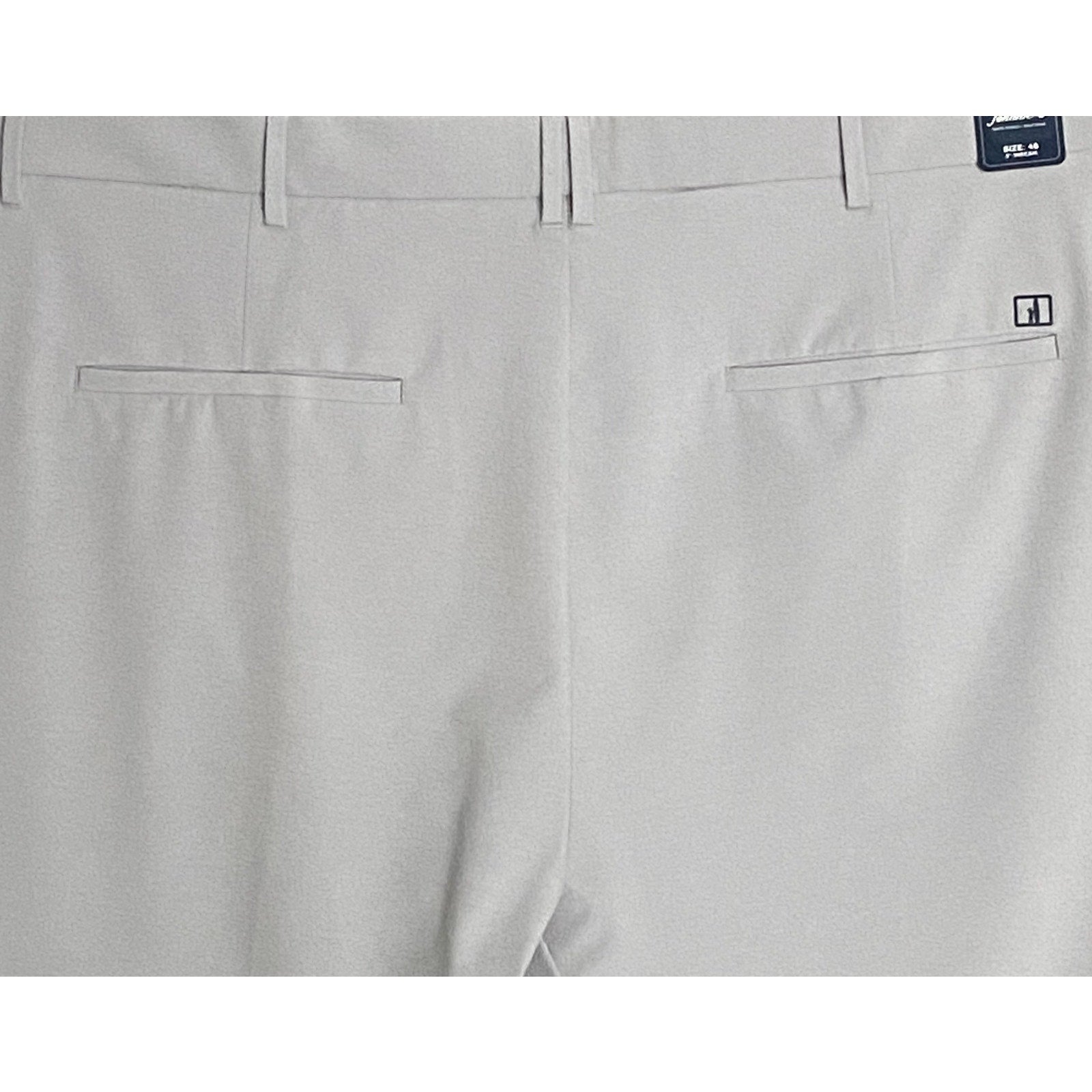 Johnnie-O Mulligan Shorts Men's 48W Big & Tall 9" Inseam Stretch Light Gray